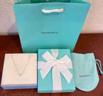 新品 正規品 ティファニー tiffany&co ネックレス バイザヤード ダイヤモンド 0.07 カラット　シルバー 箱 巾着 紙袋リボン ダイヤ ダイア_画像8