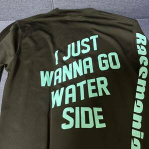 1円〜 ほぼ未使用品 bassmania バスマニアTシャツ 長袖 ドライ I JUST WANNA GO ... dry UV L/S Tee [BLK×TUR] Mサイズの画像1