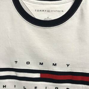 送無♪TOMMYトミーヒルフィガー♪胸ロゴ刺Tシャツ・ホワイト・Sの画像3