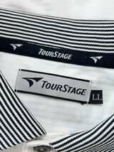 大きいサイズ LL TOURSTAGE BRIDGESTONE 長袖シャツ　　ポロシャツ ツアーステージ ブリヂストン ロゴボタン ゴルフ スポーツ 早3652_画像3