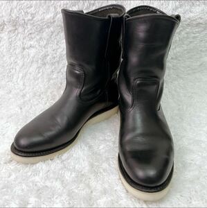 レッドウィング ペコスブーツ RED WING ブラック 8169 羽根タグ UK7 US8 EUR40 PECOS 廃盤 USA 本革 レザー エンジニアブーツ 黒