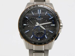  price cut [ Casio CASIO ] OCW-G1200 Oceanus GPS hybrid 44mm titanium day date solar quartz men's new arrivals guarantee box 12114-0