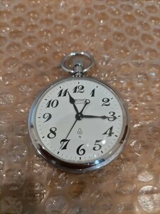  Seiko * railway clock .56 rice iron quartz *SEIKO National Railways pocket watch Yonago railroad control department 