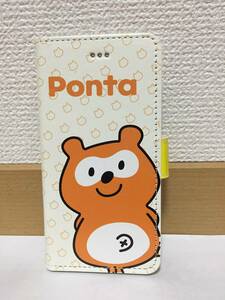 ポンタ　スマートフォンケース　Ponta、アイフォーン用、SE／8／7　手帳型　BOOK