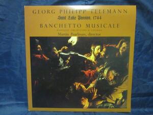 LP729■LPレコード■Georg Philipp Telemann - Banchetto Musicale, Martin Pearlman Saint Luke Passion, 1744■2枚組【中古】