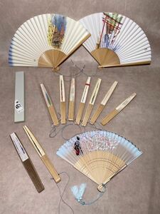  new goods great number Kyoto .. festival fan .13 pcs set . "uchiwa" fan capital fan 