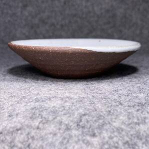 おそらく昔の有名な作家物 小皿 10.3cm ★ 豆皿 陶器 ビンテージ 昭和 骨董 アンティーク 釉垂れの画像4