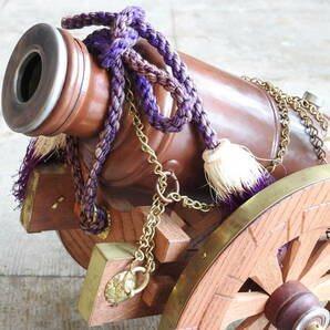 ◆ ふるい五月人形 宣徳銅 大砲 / 雛道具の画像9