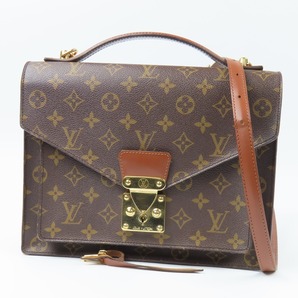 40728★1円スタート★LOUIS VUITTON ルイヴィトン 外極美品 モンソー 2WAY ショルダーバッグ ヴィンテージ ベタ無 モノグラム ハンドバッグの画像1