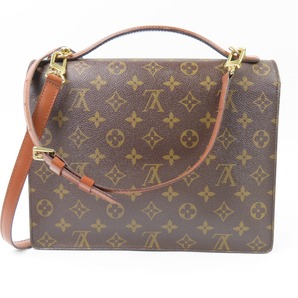 40728★1円スタート★LOUIS VUITTON ルイヴィトン 外極美品 モンソー 2WAY ショルダーバッグ ヴィンテージ ベタ無 モノグラム ハンドバッグの画像2