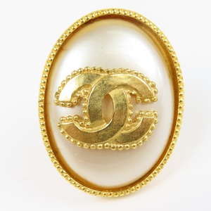 40935*1 jpy start *CHANEL Chanel ultimate beautiful goods here Mark large Vintage brooch fake pearl Gold 