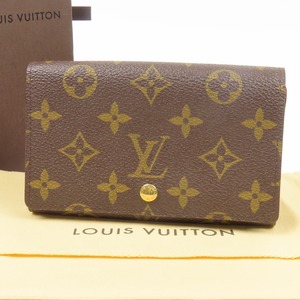 40753★1円スタート★LOUIS VUITTON ルイヴィトン 外極美品 トレゾール ヴィンテージ モノグラム 二つ折り財布 PVC ブラウン