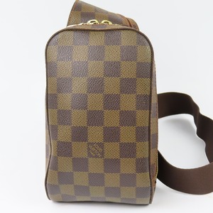 40812★1円スタート★LOUIS VUITTON ルイヴィトン 中極美品 ジェロニモス ショルダーバッグ ヴィンテージ ダミエ ボディバッグ PVC エベヌ