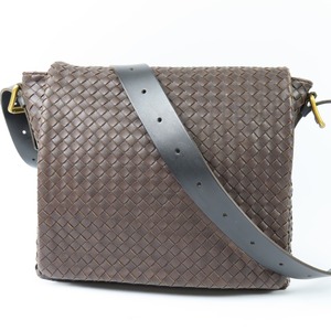 40831★1円スタート★BOTTEGAVENETA ボッテガヴェネタ 外極美品 イントレチャート 斜め掛けOK ショルダーバッグ ラムスキン