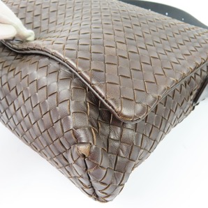 40831★1円スタート★BOTTEGAVENETA ボッテガヴェネタ 外極美品 イントレチャート 斜め掛けOK ショルダーバッグ ラムスキンの画像3