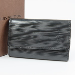 78360LOUIS VUITTON ルイヴィトン 極美品 ミュルティクレ6 6連 ヴィンテージ エピ M63812 キーケース レザー ノワール