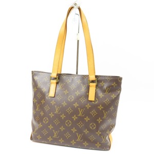 79630LOUIS VUITTON ルイヴィトン 中極美品 カバピアノ トートバッグ ヴィンテージ モノグラム ショルダーバッグ PVC ヌメ革 ブラウン