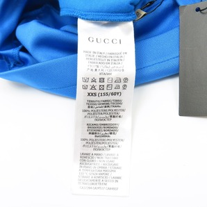 40977★1円スタート★GUCCI グッチ 未使用品 インターロッキングG キッズ ハーフパンツ XXS ショートパンツ ポリエステル ブルーの画像8