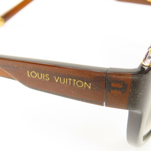 41048★1円スタート★LOUIS VUITTON ルイヴィトン 極美品 アイウェア Z0486E 57□17 モノグラムフラワー サングラス プラスチック ブラウンの画像3