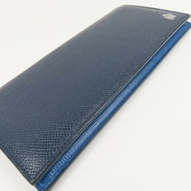 41052★1円スタート★Dunhill ダンヒル 極美品 二つ折り ロングウォレット 長財布 レザー ネイビー_画像5