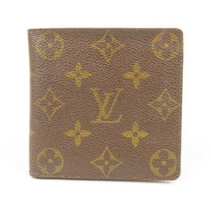 41130★1円スタート★LOUIS VUITTON ルイヴィトン 外極美品 マルコ ベタ無し ヴィンテージ モノグラム 二つ折り財布 PVC ブラウン