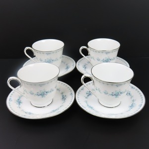 41220★1円スタート★NORITAKE ノリタケ 未使用 展示品 コンテンポラリー カップ＆ソーサー 碗皿 4客 セット 小花柄 フラワー 洋食器 食器