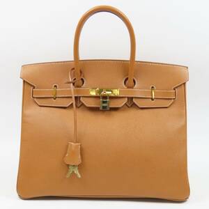 79503HERMES エルメス 極美品 バーキン35 G金具 ヴィンテージ ハンドバッグ クシュベル ゴールド □B刻印