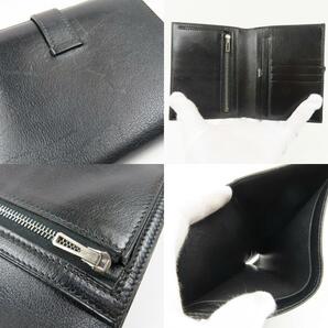 40771★1円スタート★HERMES エルメス ベアンコンパクト H金具 S金具 二つ折り財布 レザー ブラックの画像9