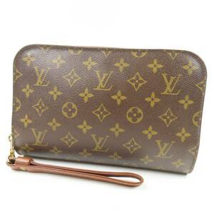 79441LOUIS VUITTON ルイヴィトン 美品 オルセー クラッチバッグ ヴィンテージ モノグラム セカンドバッグ PVC ブラウン メンズ