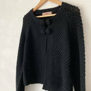  Pink House black black knitted cardigan bolero black cardigan long sleeve wool . no color 