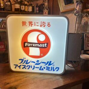 ブルーシール電照看板 レトロ品です。の画像3