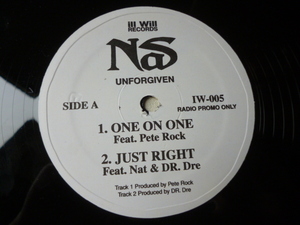 Nas / Unforgiven 試聴可　オリジナル盤 12EP One On One / Just Right / Cum With Me / Ridin Time 収録