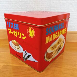 リス印 マーガリン 空き缶 昭和レトロ 小物入れ レトロ缶