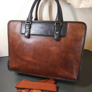  beautiful goods FUJITAKA leather briefcase buy price 70000 jpy 