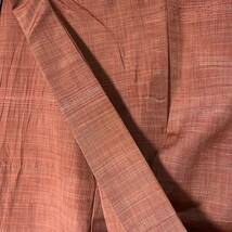 【wellriver】 信州紬 単衣 夏用 着物 正絹 上質 縞模様 普段使い カジュアル 和服 和装 #B551！_画像9