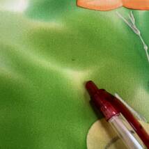 【wellriver】 セミアンティーク 着物 正絹 百合柄 可愛い 花柄 リメイク 材料 和装 和服 #B300！_画像9