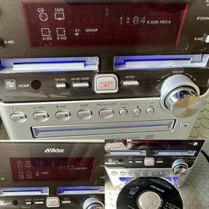 Victor CA-UXW500-S MICRO COMPONENT MD SYSTEM システム コンポ カセット テープ CD MD プレーヤー 2006年製 音響 機器 リモコン無しの画像7