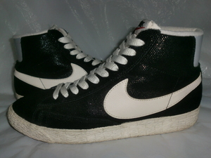 ★NIKE WMNS BLAZER MID SUEDE VNTG `14製ナイキ 518171-009 WMNS ブレザー MID スウェード VNTG ブラック/ホワイト/グレー