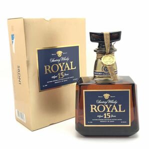 【未開栓】 SUNTORY WHISKY サントリー ウイスキー ROYAL ローヤル プレミアム 15年 ブルーラベル 700ml 43% 箱の画像1