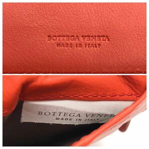 BOTTEGA VENETA ボッテガヴェネタ イントレチャート 二つ折り 財布 ウォレット レザー オレンジ系 箱の画像8