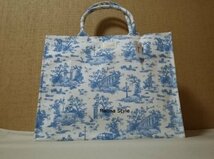 HAL ハロッズ Harrods ★ キャンバス ショッパー トートバッグ Toile ブルー 青 ★ 新品未使用_画像1