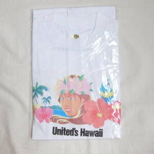 90'S ? ユナイテッド エアライン ハワイ 就航 Tシャツ Lサイズ / 航空機 United Airlines