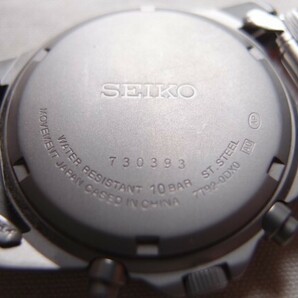 SEIKO セイコー 腕時計 クロノグラフ 7T92-0DX0 100M 紺 文字盤 / クオーツの画像7