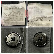 1円 美品 BURBERRY BLACK LABEL バーバリーブラックレーベル テーラードジャケット アンコンジャケット ノバチェック ブラック 黒 L 背抜き_画像10