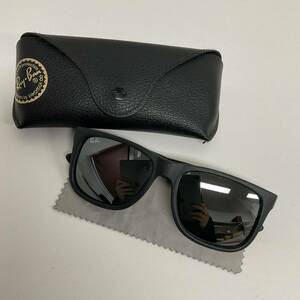 営ST179-60◆ Ray-Ban レイバン ブラックサングラス ケースあり RB 4165-F JUSTIN 622/6G 5417 140 3N