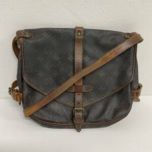 営KZ329-80◆ LOUIS VUITTON ルイヴィトン モノグラム ソミュール レザー ブラウン ショルダーバッグ 【H22×W26×D11】