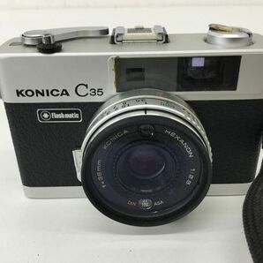 ●代VT091-60 コニカ KONICA C35 Flash matic フイルムカメラ KONICA HEXANON 1：2.8 ｆ=38mmの画像2