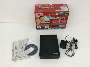 ●代DM076-100　【通電確認済み】 外付型 ブルーレイ ドライブ BUFFALO BR-X816U2/USB2.0対応 Blu-ray 8× 元箱付き