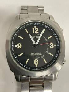 営SR831-60◆ ORIENT オリエント 電波時計 VY00-C1 CA シルバー ×ブラック パーペチュアルカレンダー 腕時計 （ジャンク品）