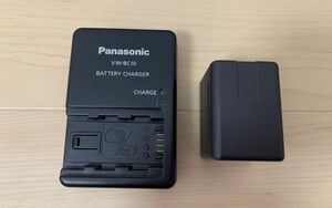 Panasonic パナソニック バッテリーチャージャー（VW-BC10 ）とバッテリー(VW-VBT380 )